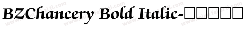 BZChancery Bold Italic字体转换